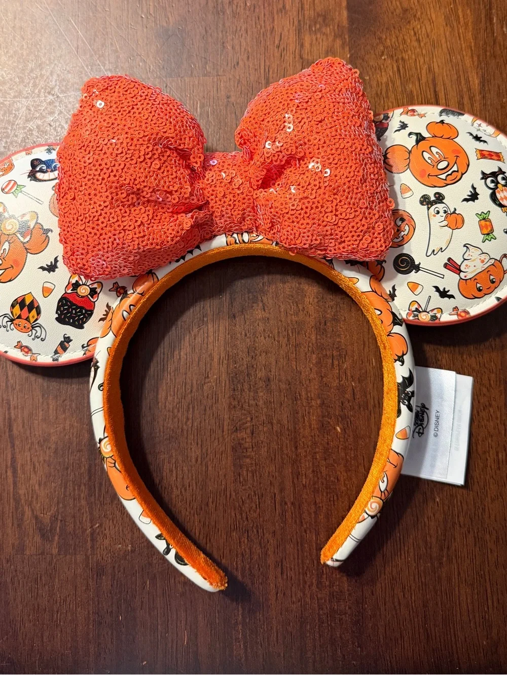 Disney Parks Halloween 2026 Minnie Ears Headband - Orange